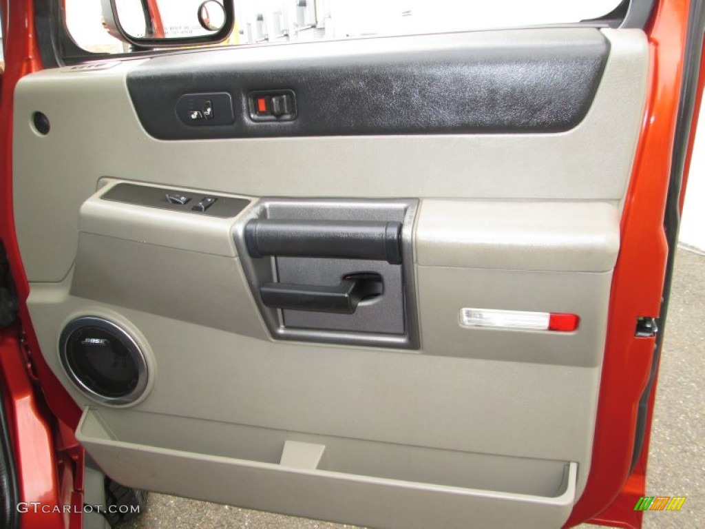 2004 H2 SUV - Sunset Orange Metallic / Wheat photo #29