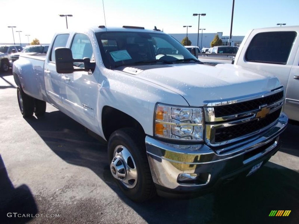 2014 Silverado 3500HD LTZ Crew Cab 4x4 - Summit White / Ebony photo #1