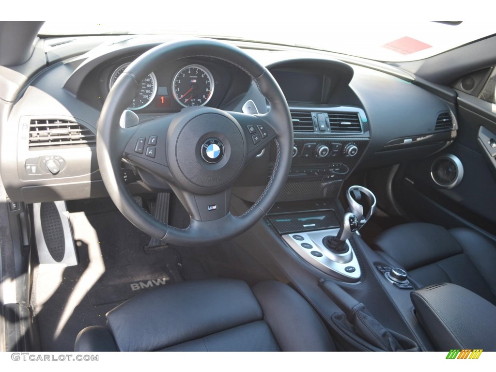 Black Merino Leather Interior 2009 BMW M6 Coupe Photo #87051255