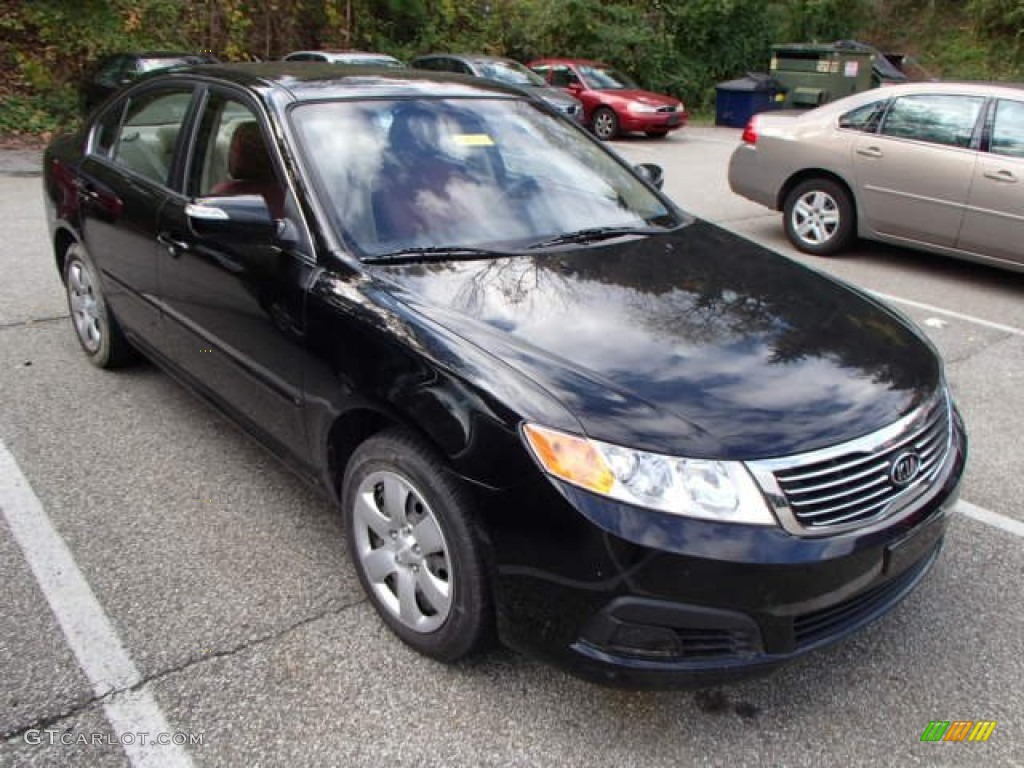 2009 Optima LX - Ebony Black / Gray photo #1