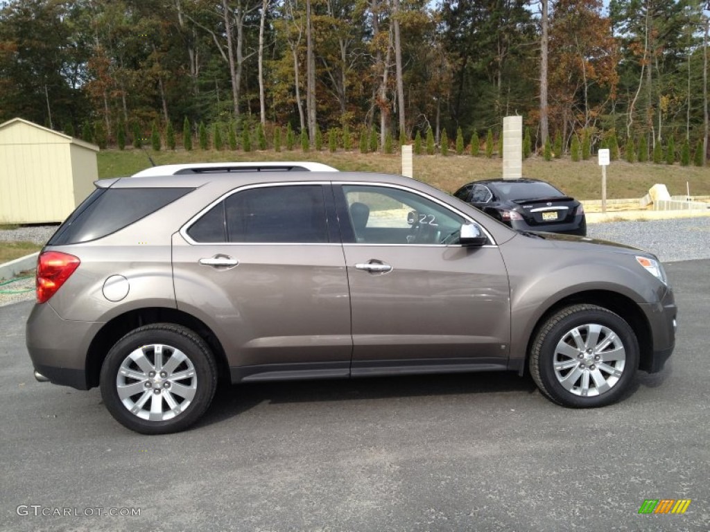 2010 Equinox LTZ AWD - Mocha Steel Metallic / Jet Black/Brownstone photo #6