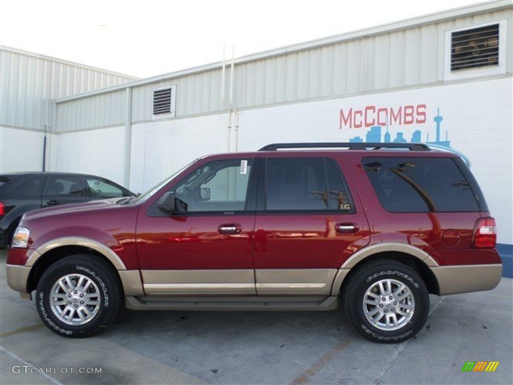 2014 Expedition XLT - Ruby Red / Camel photo #2