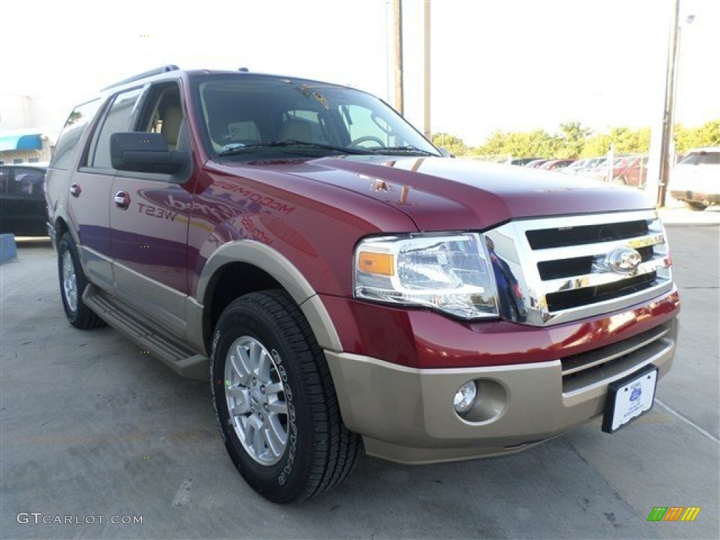 2014 Expedition XLT - Ruby Red / Camel photo #7