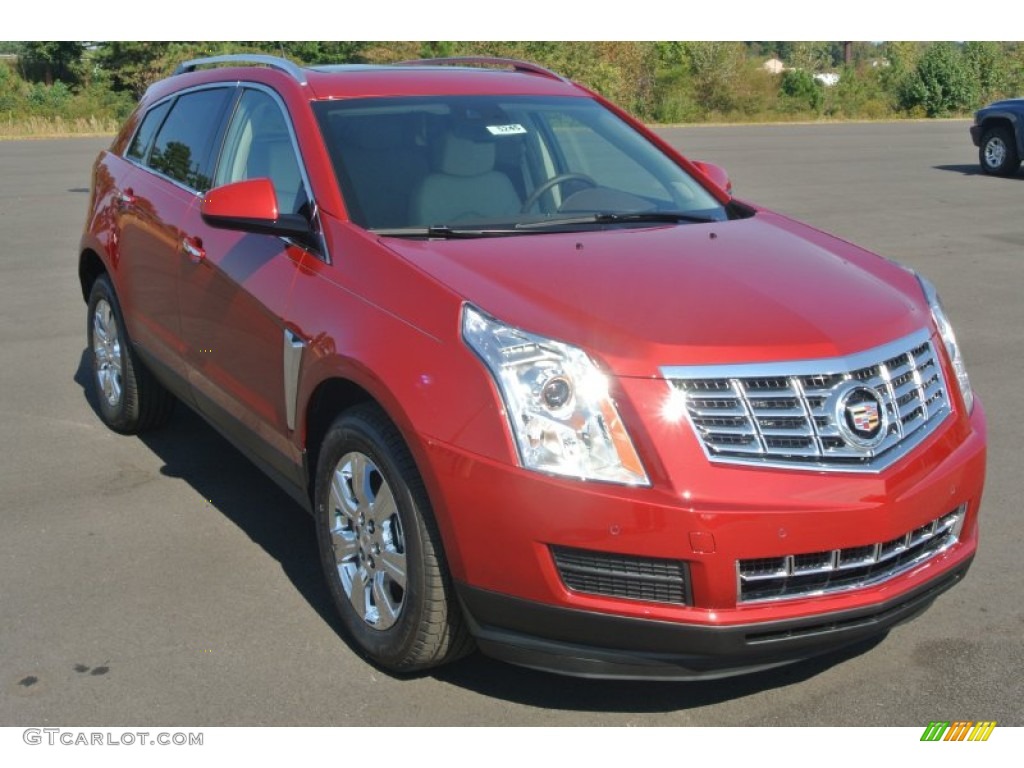 2014 SRX Luxury - Crystal Red Tintcoat / Shale/Brownstone photo #1