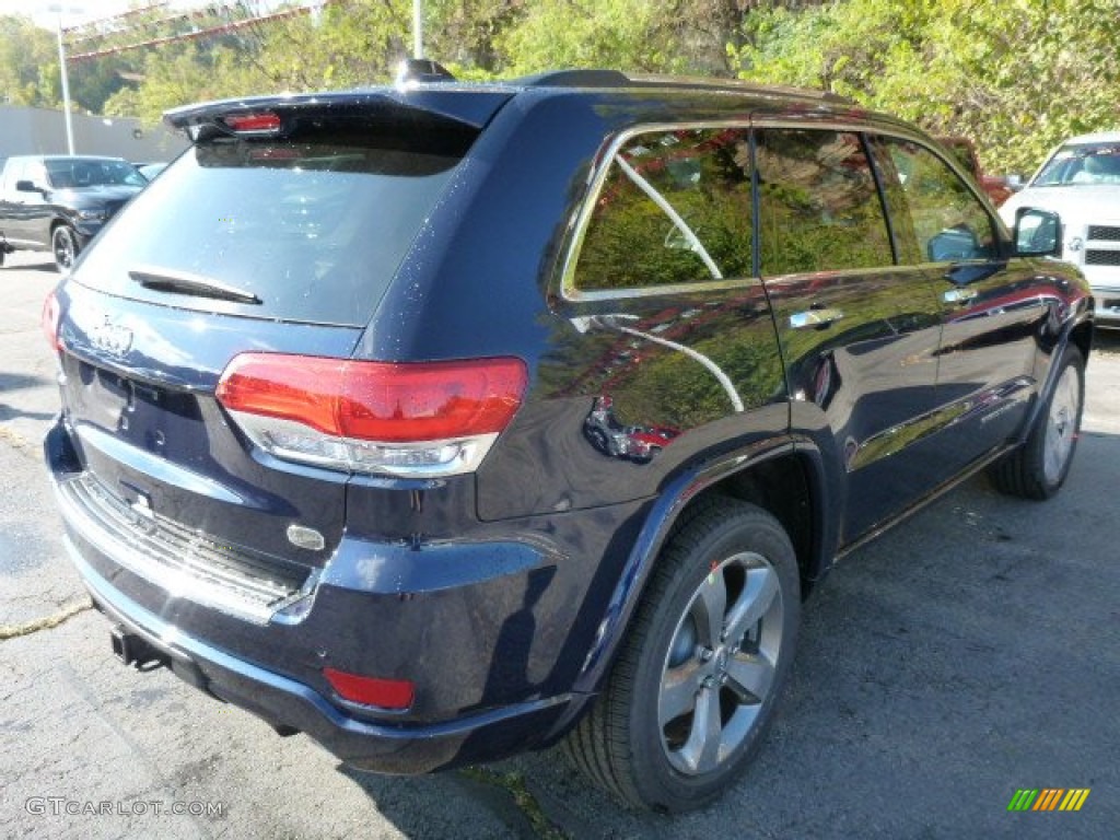 2014 Grand Cherokee Overland 4x4 - True Blue Pearl / Overland Nepal Jeep Brown Light Frost photo #5