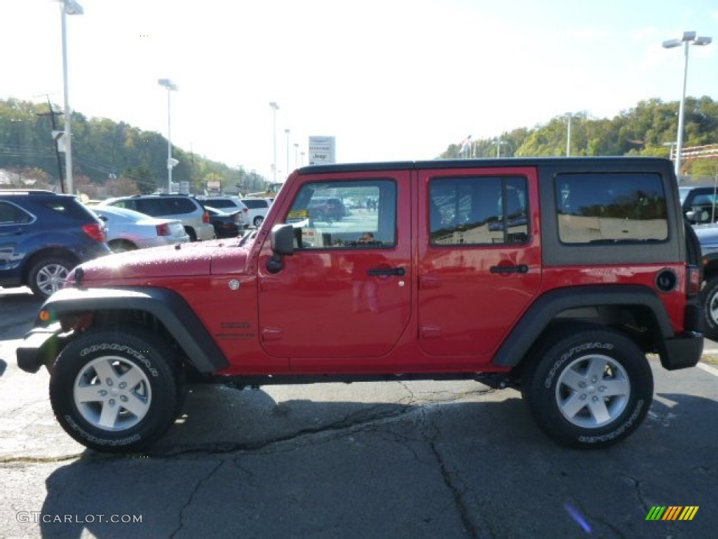 2014 Wrangler Unlimited Sport 4x4 - Flame Red / Black photo #2