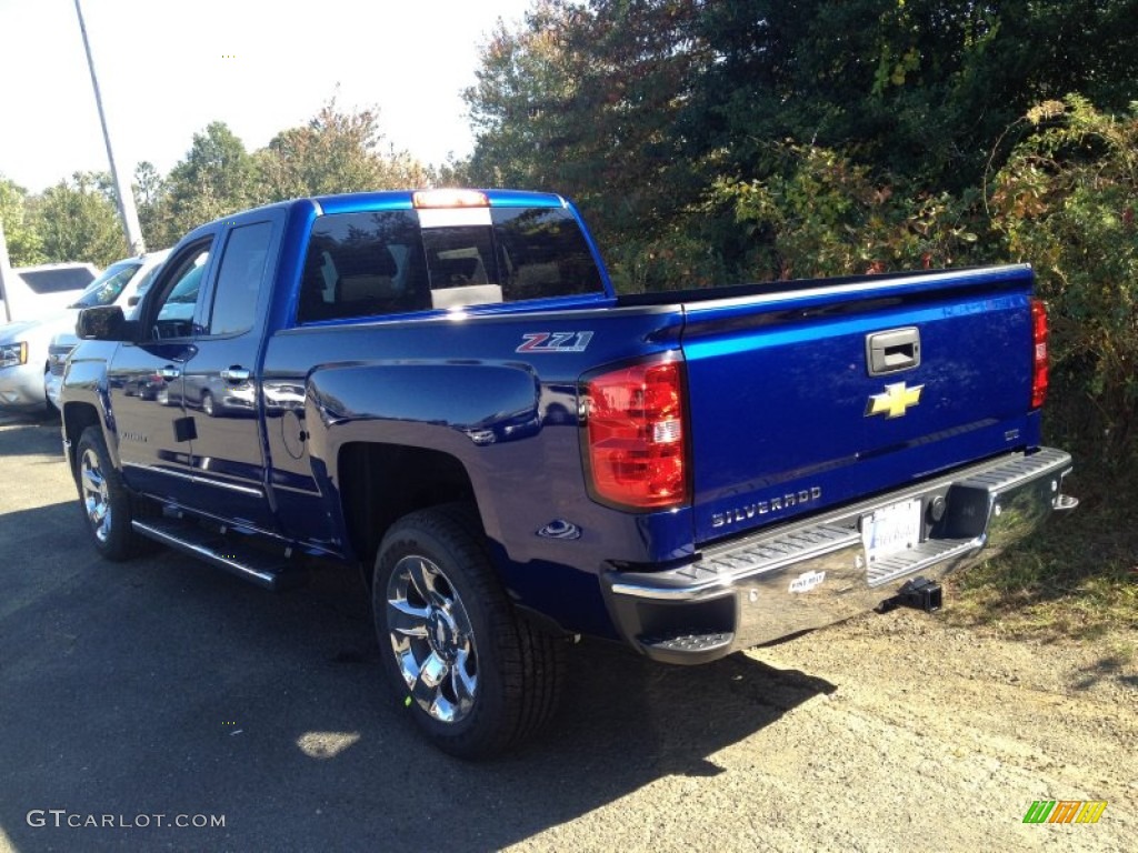 2014 Silverado 1500 LTZ Double Cab 4x4 - Blue Topaz Metallic / Jet Black photo #4