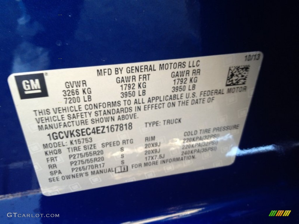 2014 Silverado 1500 LTZ Double Cab 4x4 - Blue Topaz Metallic / Jet Black photo #9