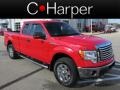 2012 Vermillion Red Ford F150 XLT SuperCab 4x4  photo #1