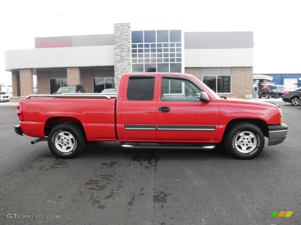 2003 Silverado 1500 LS Extended Cab - Victory Red / Dark Charcoal photo #1