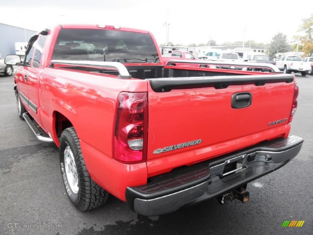 2003 Silverado 1500 LS Extended Cab - Victory Red / Dark Charcoal photo #19