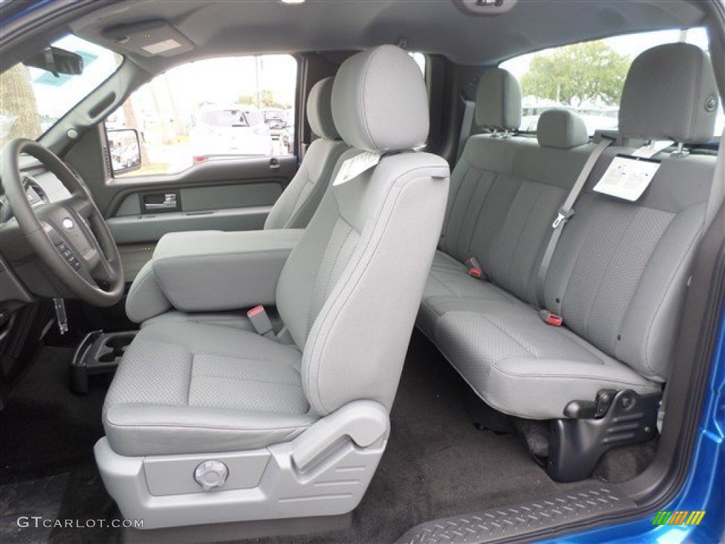 Steel Gray Interior 2013 Ford F150 STX SuperCab Photo #87065697