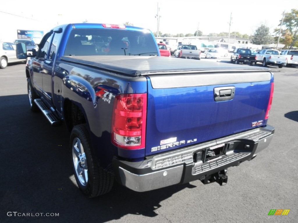 2013 Sierra 2500HD SLE Extended Cab 4x4 - Heritage Blue Metallic / Ebony photo #21