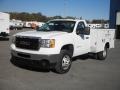 Front 3/4 View of 2014 Sierra 3500HD Regular Cab Utility Truck