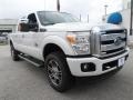 2013 White Platinum Metallic Tri-Coat Ford F350 Super Duty Platinum Crew Cab 4x4  photo #7