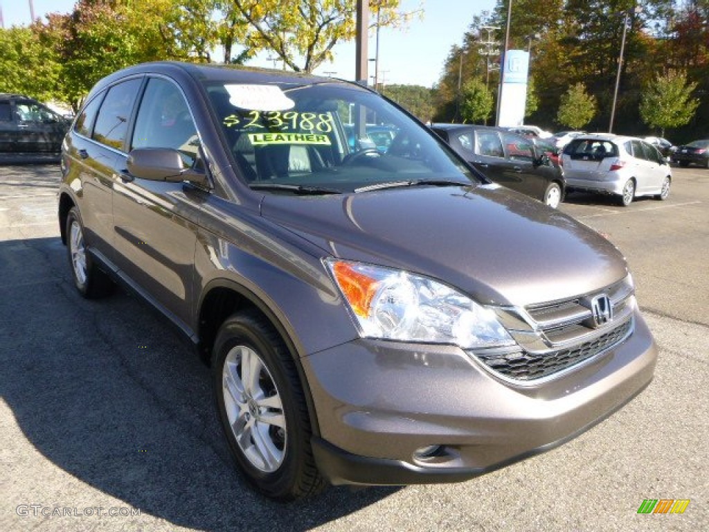 2011 CR-V EX-L 4WD - Urban Titanium Metallic / Black photo #7