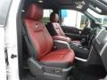 Limited Unique Red Leather 2013 Ford F150 Limited SuperCrew 4x4 Interior Color