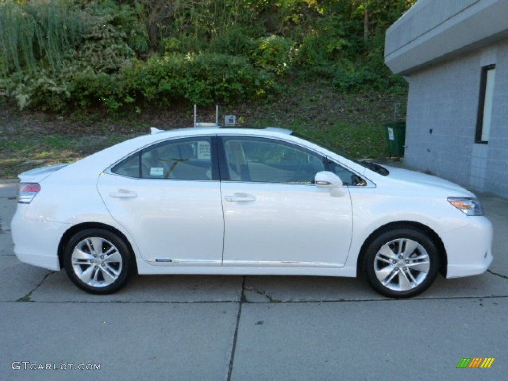 2011 HS 250h Hybrid Premium - Starfire White Pearl / Parchment/Brown Walnut photo #11