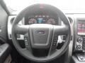 2013 Ford F150 Raptor Black Leather/Cloth Interior Steering Wheel Photo