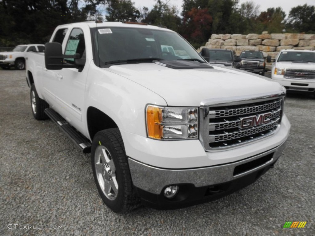 Summit White 2014 GMC Sierra 2500HD SLT Crew Cab 4x4 Exterior Photo #87068643