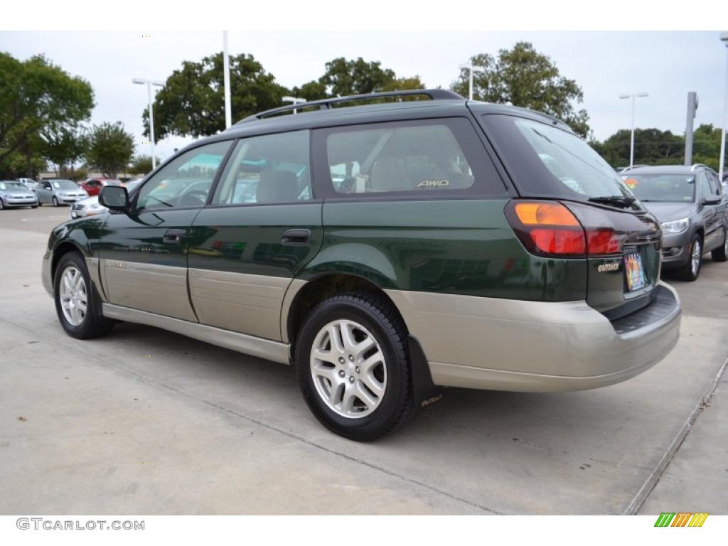 2003 Outback Wagon - Timberline Green Pearl / Beige photo #3