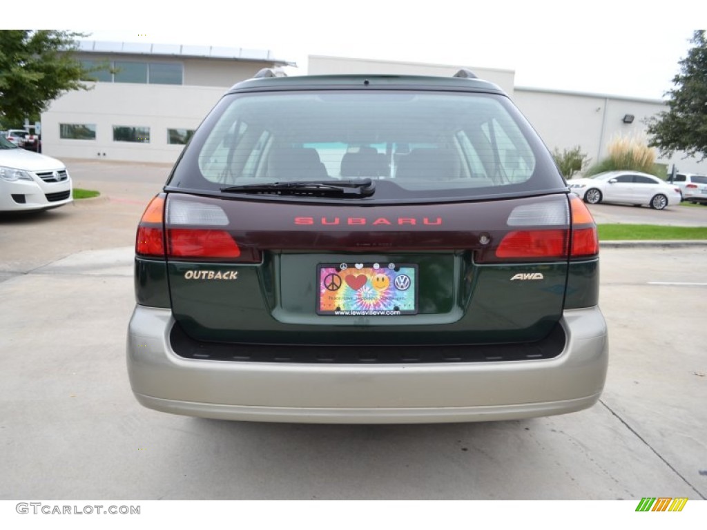 2003 Outback Wagon - Timberline Green Pearl / Beige photo #4