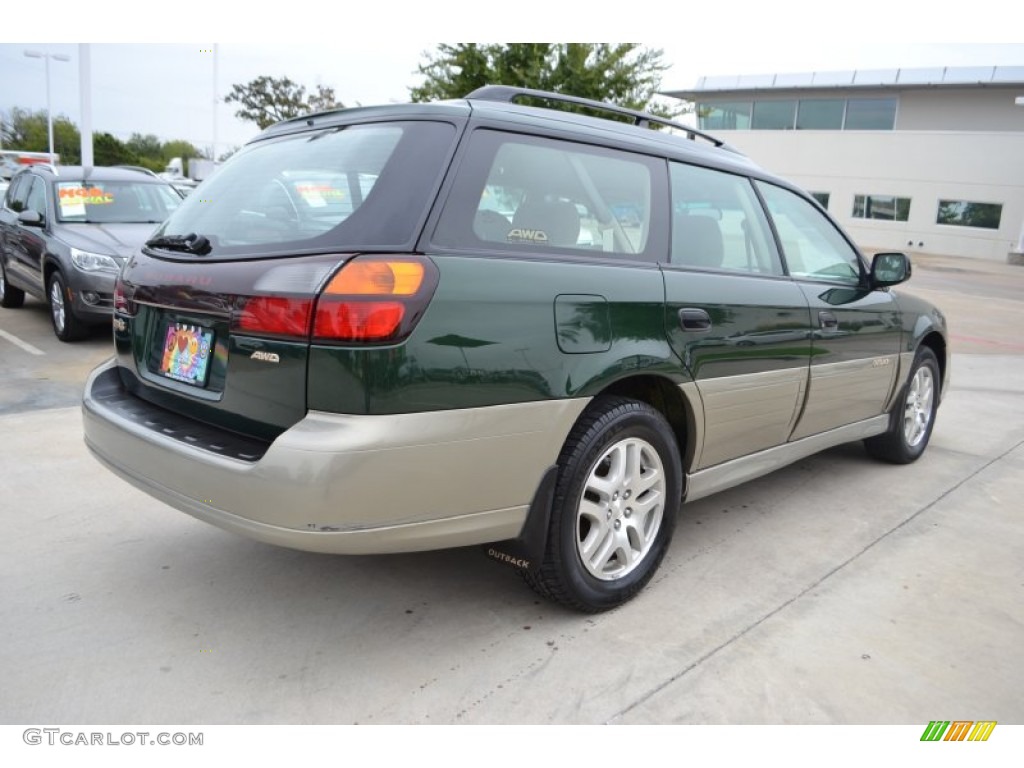 2003 Outback Wagon - Timberline Green Pearl / Beige photo #5