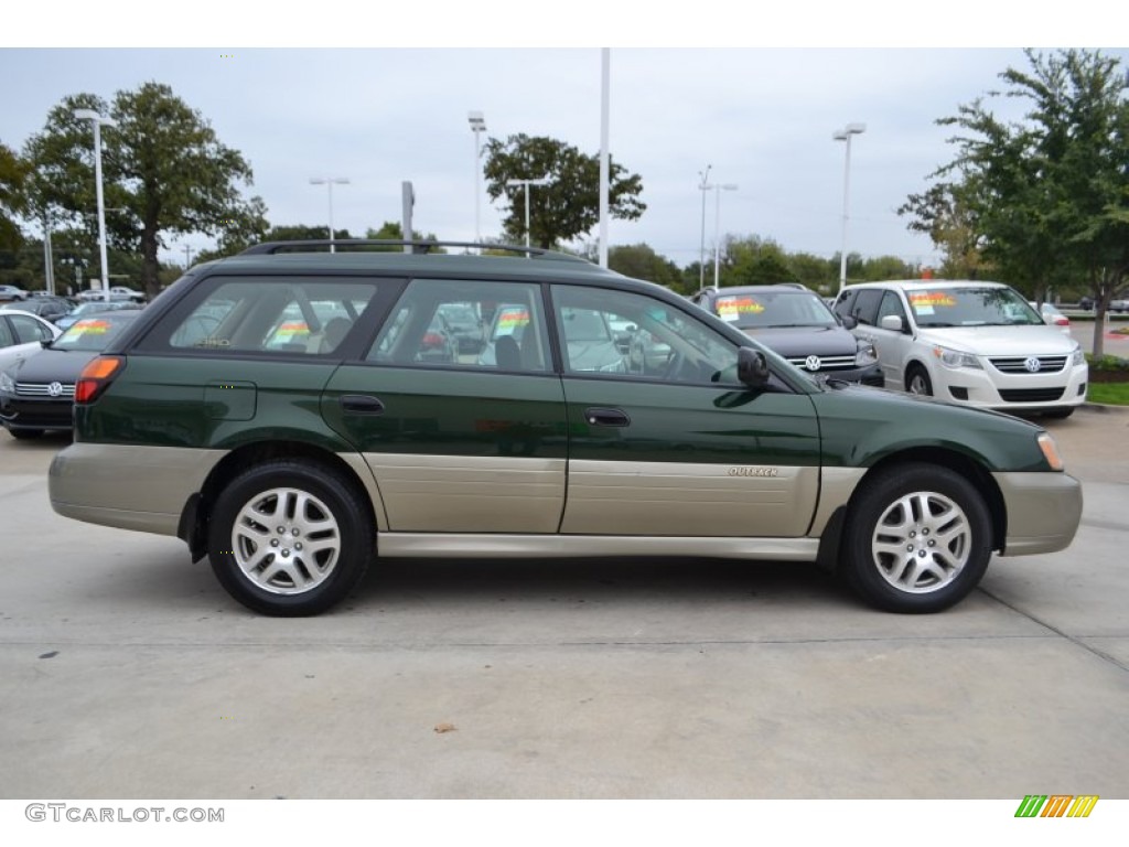2003 Outback Wagon - Timberline Green Pearl / Beige photo #6