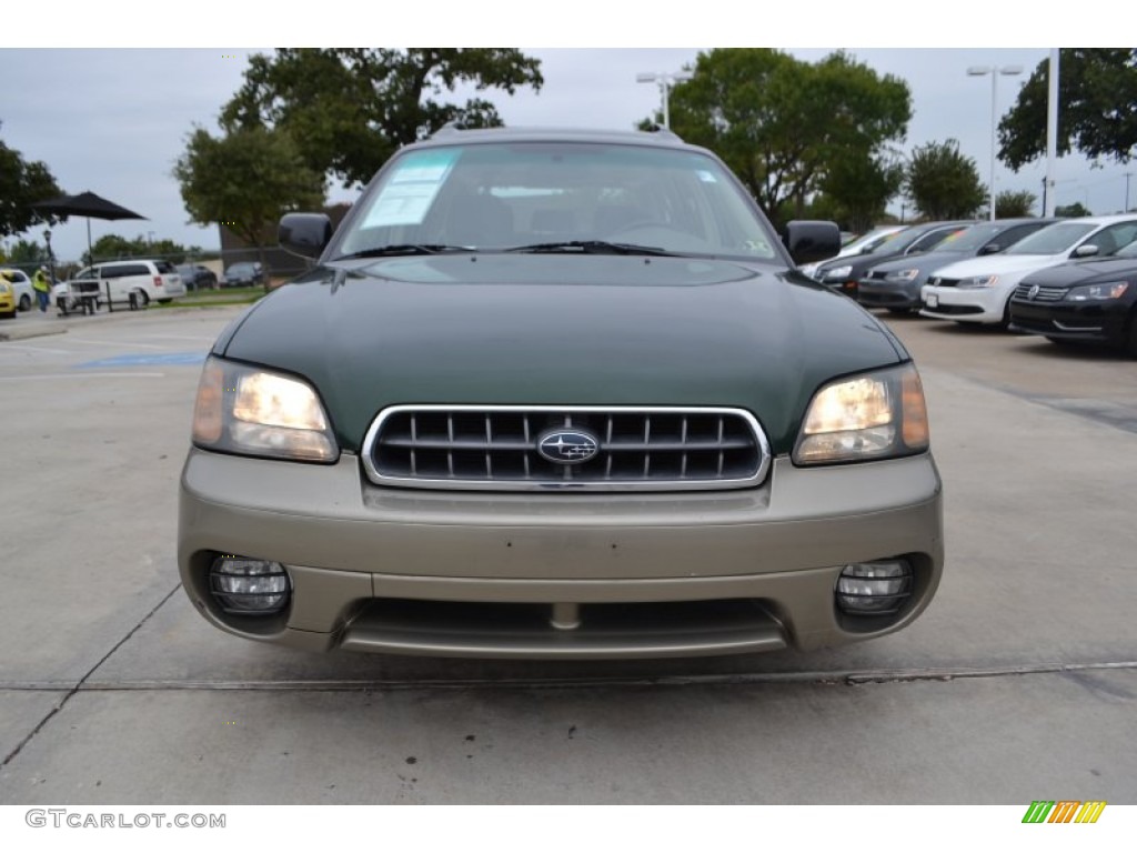 2003 Outback Wagon - Timberline Green Pearl / Beige photo #8