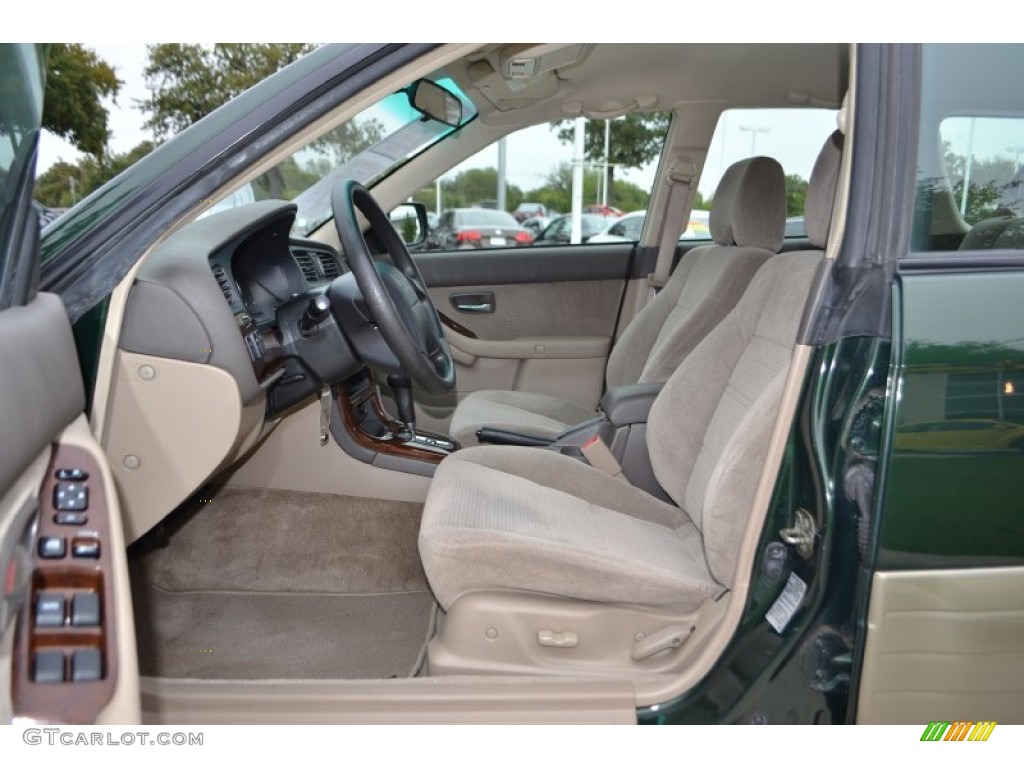 2003 Outback Wagon - Timberline Green Pearl / Beige photo #9