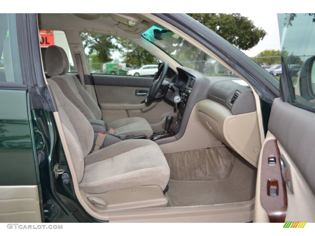 2003 Outback Wagon - Timberline Green Pearl / Beige photo #10