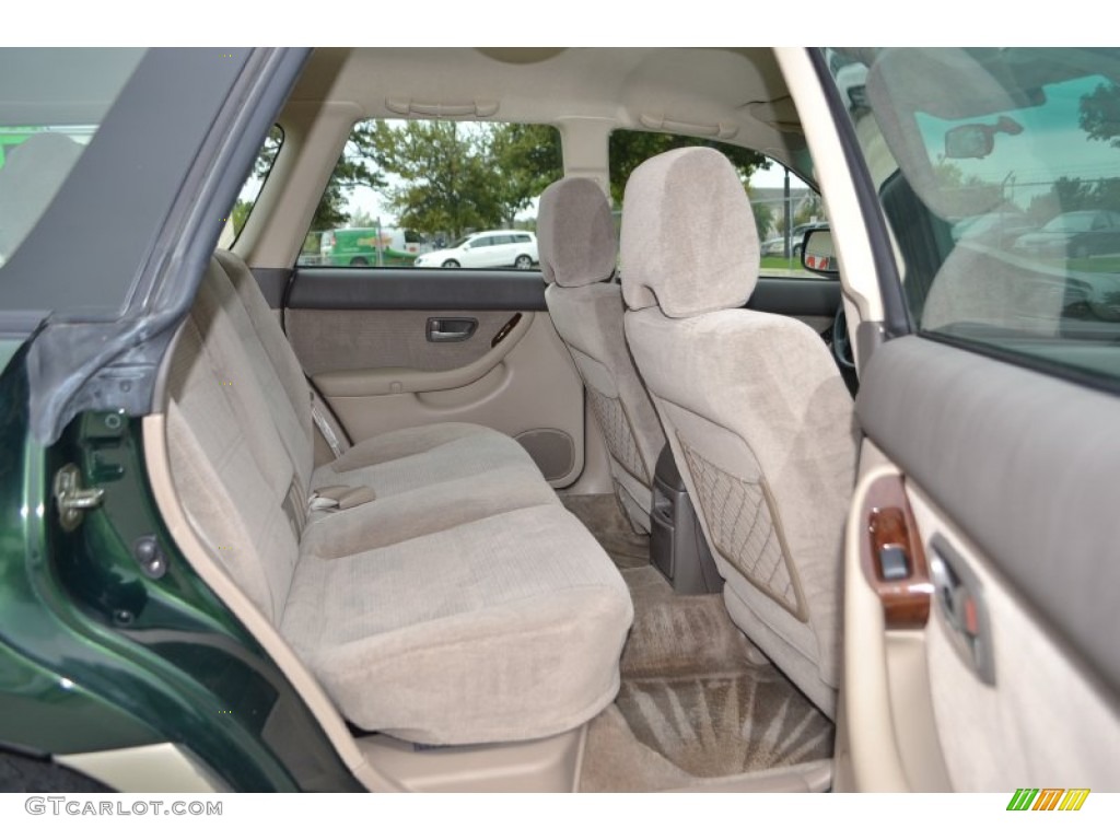 2003 Outback Wagon - Timberline Green Pearl / Beige photo #11