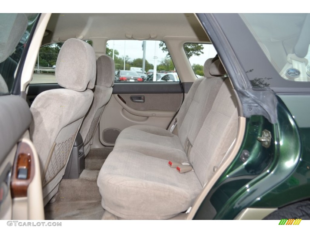 2003 Outback Wagon - Timberline Green Pearl / Beige photo #12