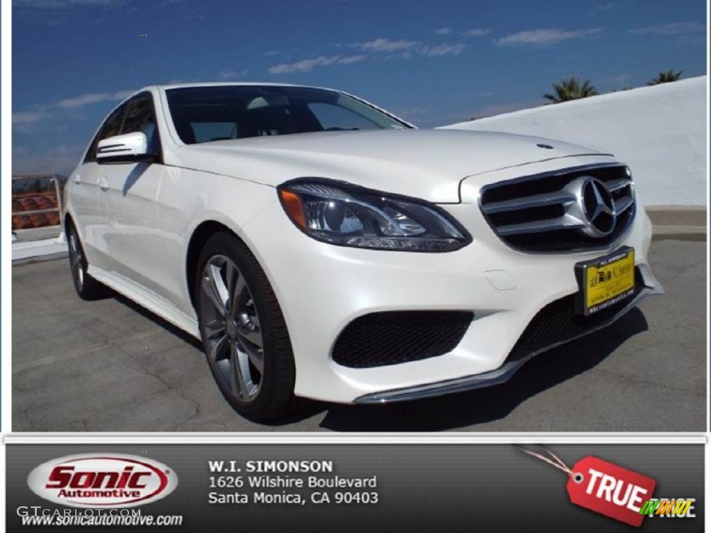 2014 E 350 Sport Sedan - Diamond White Metallic / Black photo #1