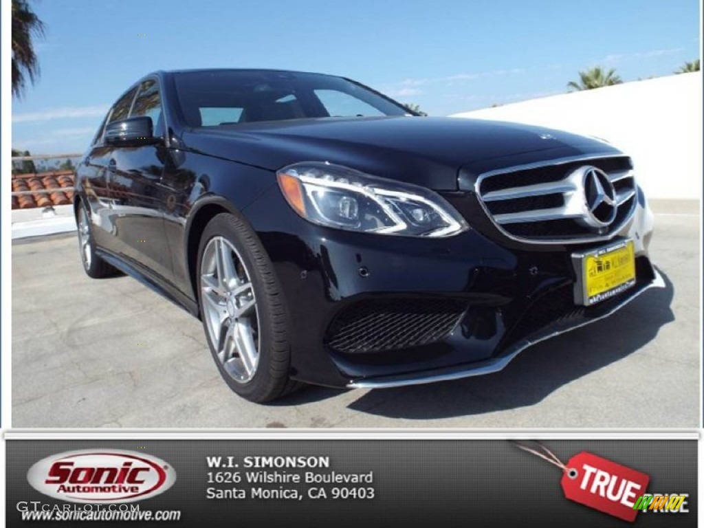 2014 E 550 4Matic Sedan - Black / Black photo #1