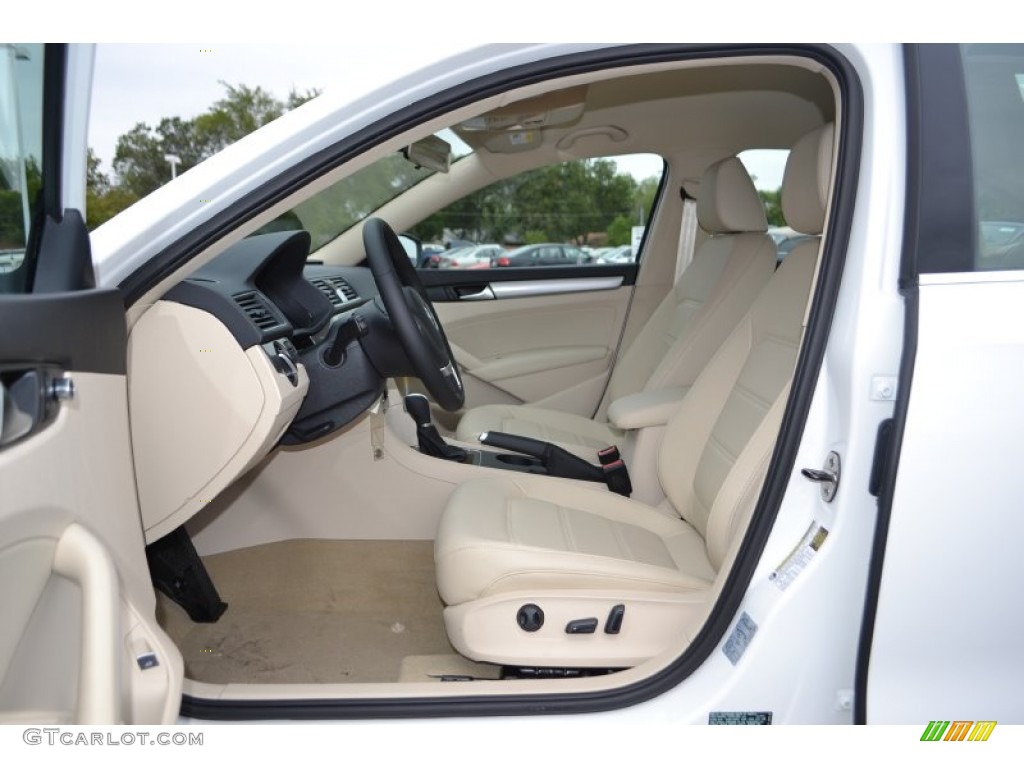Cornsilk Beige Interior 2014 Volkswagen Passat 1.8T Wolfsburg Edition Photo #87072615