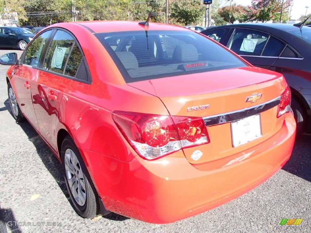 2014 Cruze LS - Red Hot / Jet Black/Medium Titanium photo #2