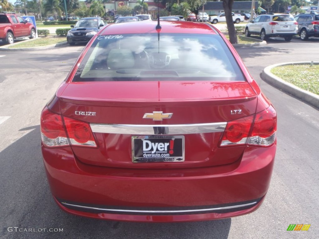 2014 Cruze LTZ - Crystal Red Tintcoat / Cocoa/Light Neutral photo #4