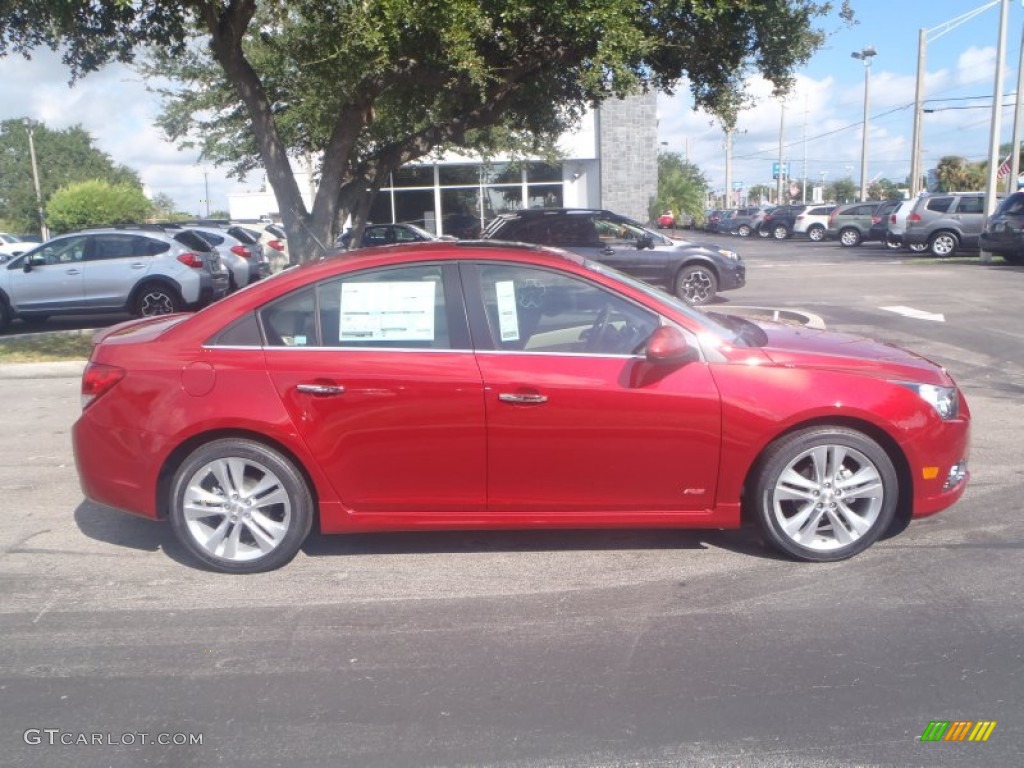 2014 Cruze LTZ - Crystal Red Tintcoat / Cocoa/Light Neutral photo #6