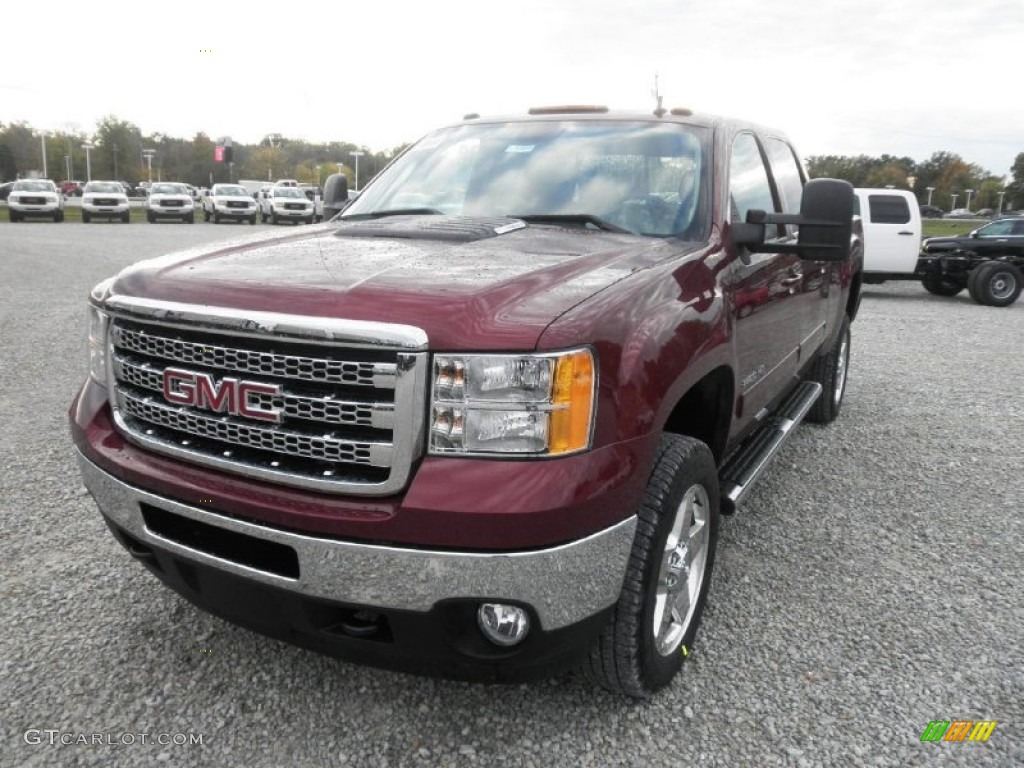 2014 Sierra 2500HD SLT Crew Cab 4x4 - Sonoma Red Metallic / Ebony photo #3