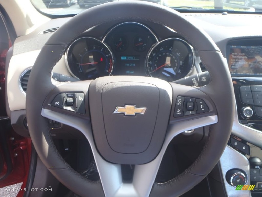 2014 Cruze LTZ - Crystal Red Tintcoat / Cocoa/Light Neutral photo #13