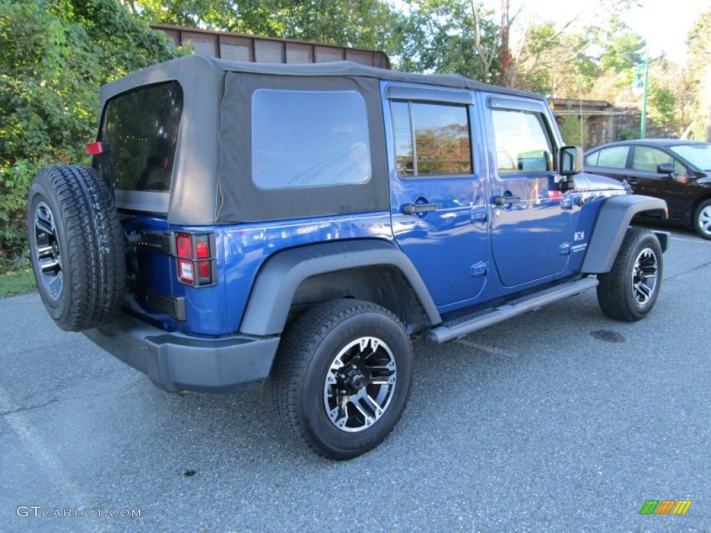 2009 Wrangler Unlimited X 4x4 - Deep Water Blue Pearl / Dark Slate Gray/Medium Slate Gray photo #6