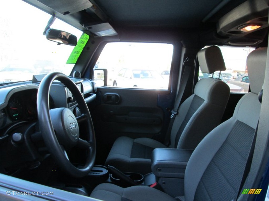 2009 Wrangler Unlimited X 4x4 - Deep Water Blue Pearl / Dark Slate Gray/Medium Slate Gray photo #13