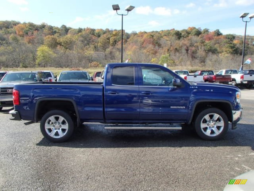 2014 Sierra 1500 SLE Double Cab 4x4 - Cobalt Blue Metallic / Jet Black photo #4