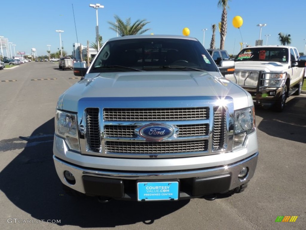 2010 F150 Lariat SuperCrew 4x4 - Ingot Silver Metallic / Black photo #2