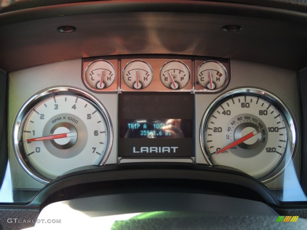 2010 F150 Lariat SuperCrew 4x4 - Ingot Silver Metallic / Black photo #16