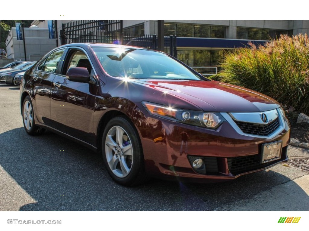 2009 TSX Sedan - Basque Red Pearl / Ebony photo #1