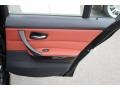 Coral Red/Black Dakota Leather 2011 BMW 3 Series 328i xDrive Sedan Door Panel