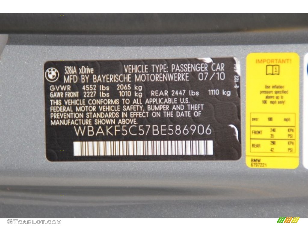 2011 3 Series 328i xDrive Coupe - Space Gray Metallic / Black photo #32