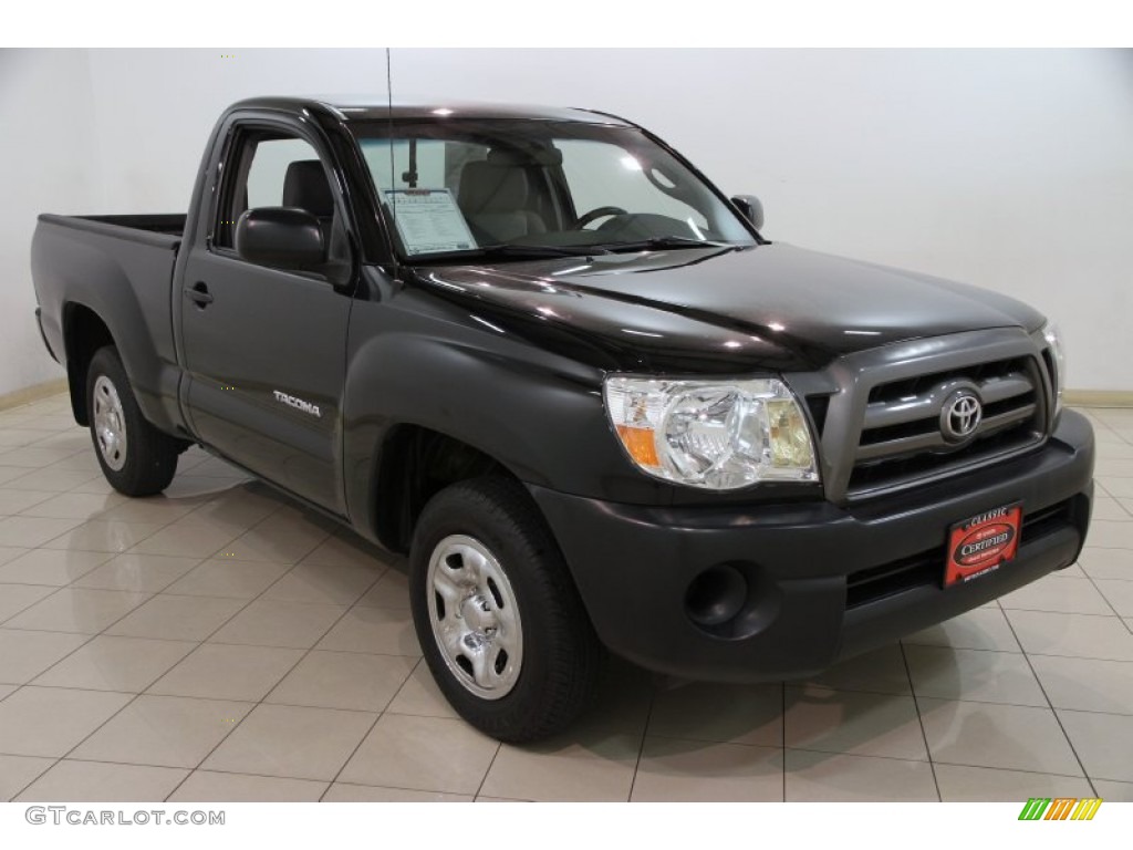 2010 Tacoma Regular Cab - Black Sand Pearl / Graphite photo #1